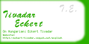 tivadar eckert business card